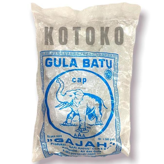 Gula Batu Cap Gajah AAA / Gula Batu Kristal Asli Cap Gajah 500gr