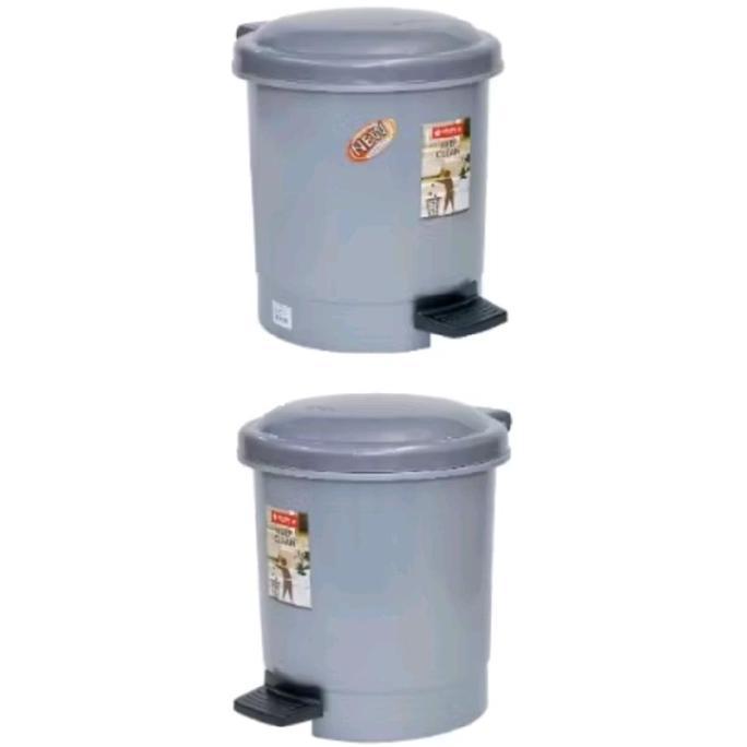Ready !!! Lion star tempat sampah injak bulat 20 liter/hiro round step on dustbin 20 liter