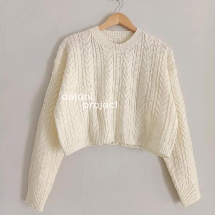 LA9 >> Delani.Project - Ryujin Crop Sweater Knit Cable
