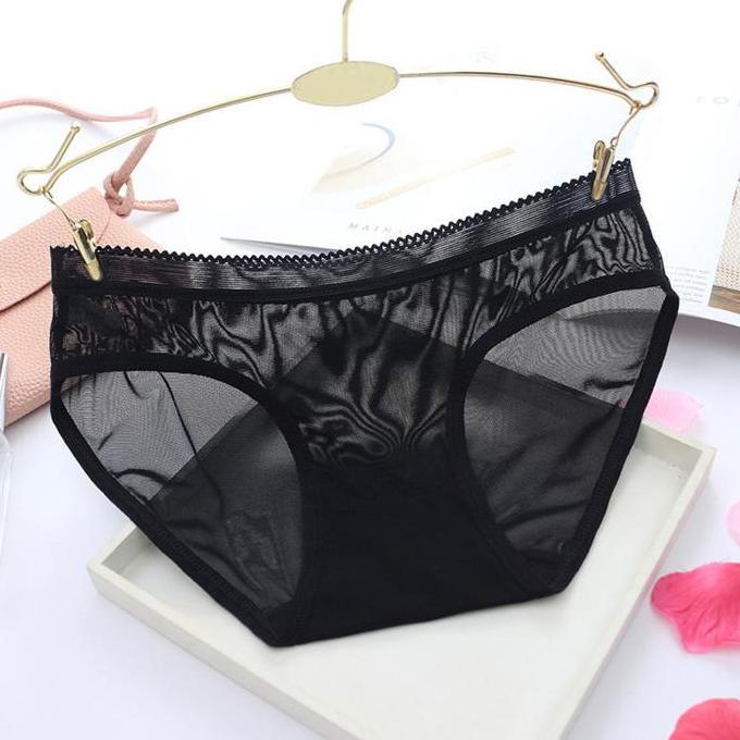 BL162 >> Celana Dalam Wanita Polos cd Sexy sexy G String 4C121 Pita Lingerie Renda Hitam