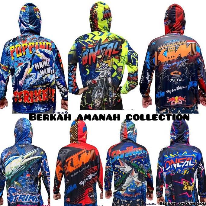 Pootbol- Baju Balap Dewasa Kupluk/ Kaos Balap Topi Dewasa/ Baju Trail Motorcross/ Jersey Balap Dewas