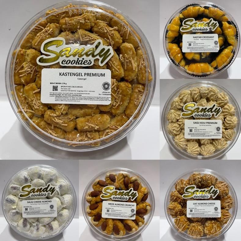 SANDY COOKIES PUM (GOLD) EXP PANJANG (TOPLES SEDANG TIN (NASTAR / KASTENGEL / PUTRI SALJU / SALJU ME