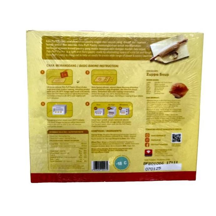 Lazatos- Puff Pastry Sheet Frozen Zuppa Soup Edo 375 750 Gram / Kulit Pastry Siap Pakai
