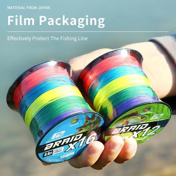 Fishx- Bingolife Senar Pancing Profesional Jepang X12 X16 Pe 100M Pancing Laut Kuat Dan Tahan Aus Me