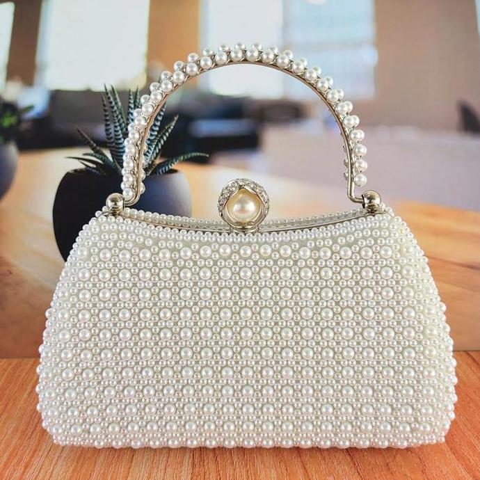 Tas pesta wanita import elegan tas kondangan wanita mewah clutch pesta wanita kristal cantik tas pes