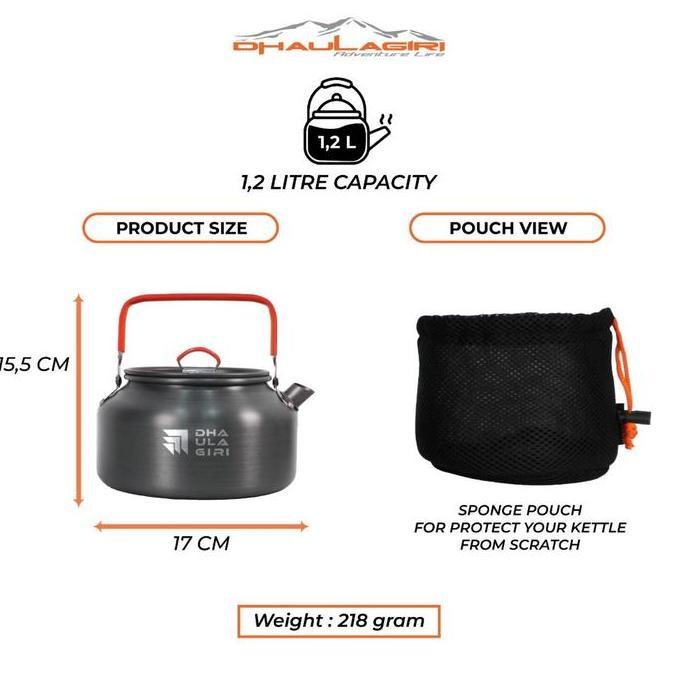 Teko Kettle Camping Mini Dhaulagiri 0.8 1.2 Liter
