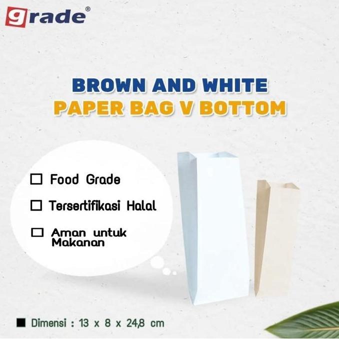 Picx- Paper Bag / Kantong Kertas / Paper Bag Food Grade 100Pcs