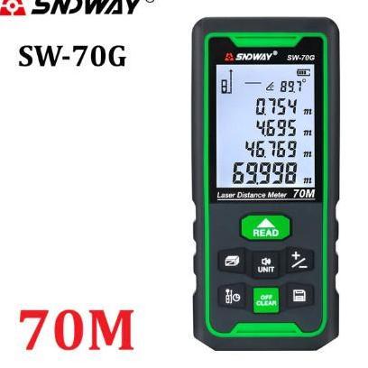 VERBENA SNDWAY Meteran Digital Green Laser 70 Meter SW-70G Laser Hijau Outdoor