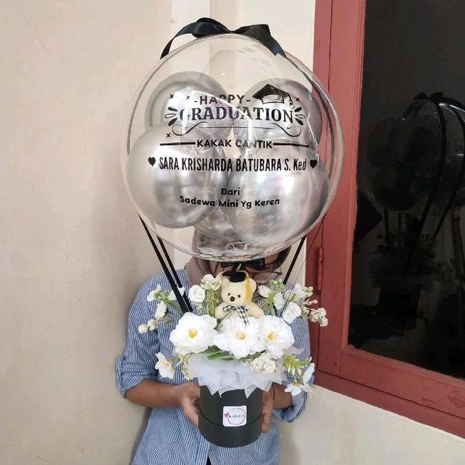 Flowpick- Buket Balon Bunga Buket Balon Small Boneka Mini
