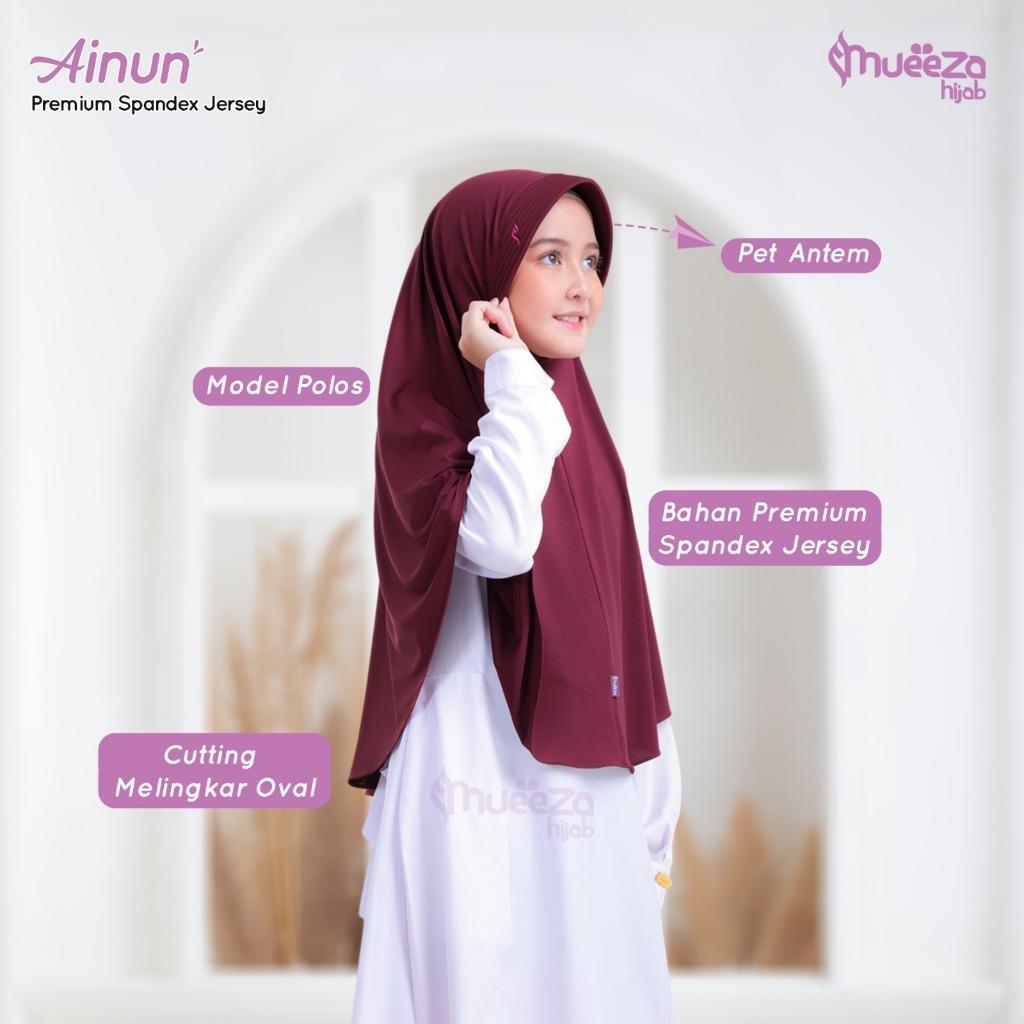 Grosir Jilbab Kerudung Instan Anak Sekolah Smp Sma Remaja Ainun L Hijab Polos Premium Spandex Jersey