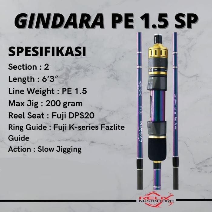 Relix Nusantara Joran Gindara Sp Pe 0.8 Pe 1.5 Pe 2.5 Pe 3.5 Up Locking