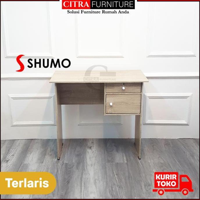 SHUMO Meja Tulis Kecil 80 cm | Meja Kantor Kerja minimalis | Meja Kasir (TERBAIK) (TERBARU) (TERMURA