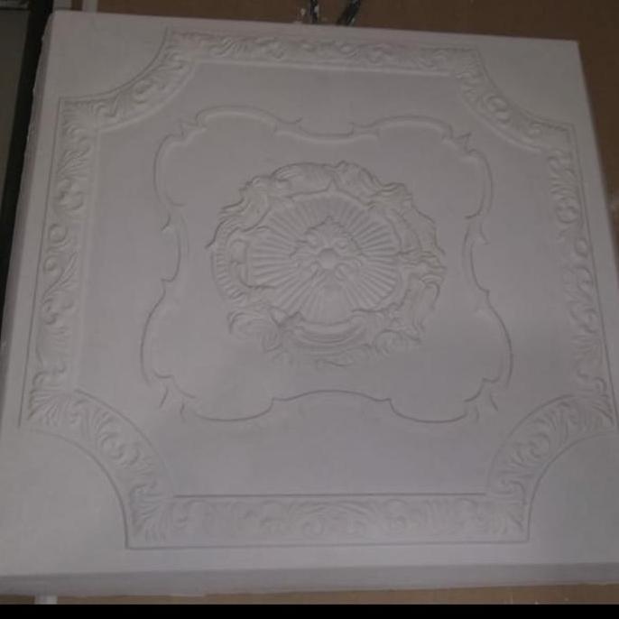 Kembang Lampu Plafon Gypsum Centerpiece Senterpis Model Persegi 40X40 Kode 1432