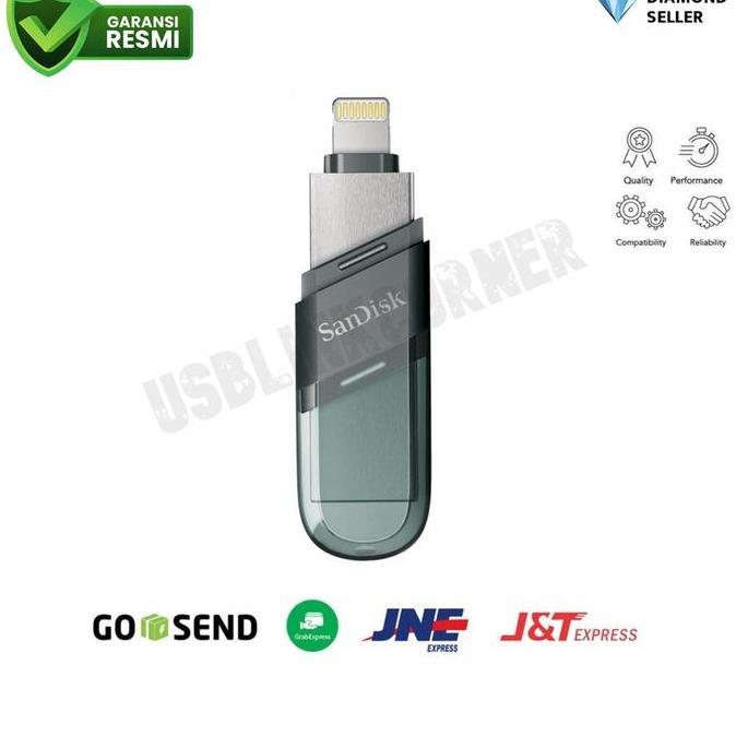 TERMURAH - Sandisk Ixpand Flip USB Flash Drive 256GB OTG For Iphone - ORIGINAL