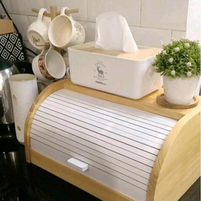 Bread Box/Tempat Penyimpanan Roti Serbaguna Kayu Kode 755
