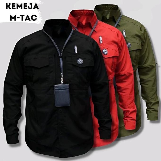 Kemeja Tactical M-tac bahan premium american drill lengan panjang