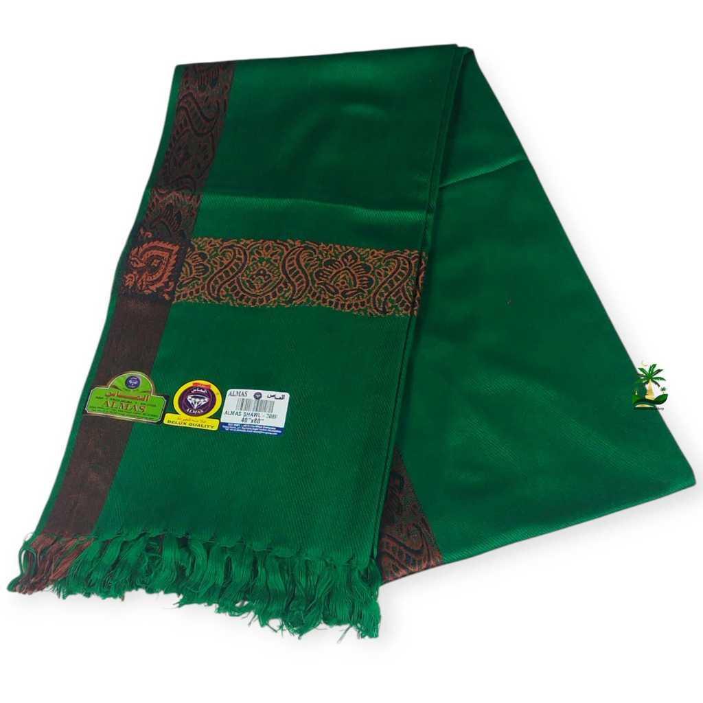 Sorban Almas Tristar Hijau Kashmir Panjang