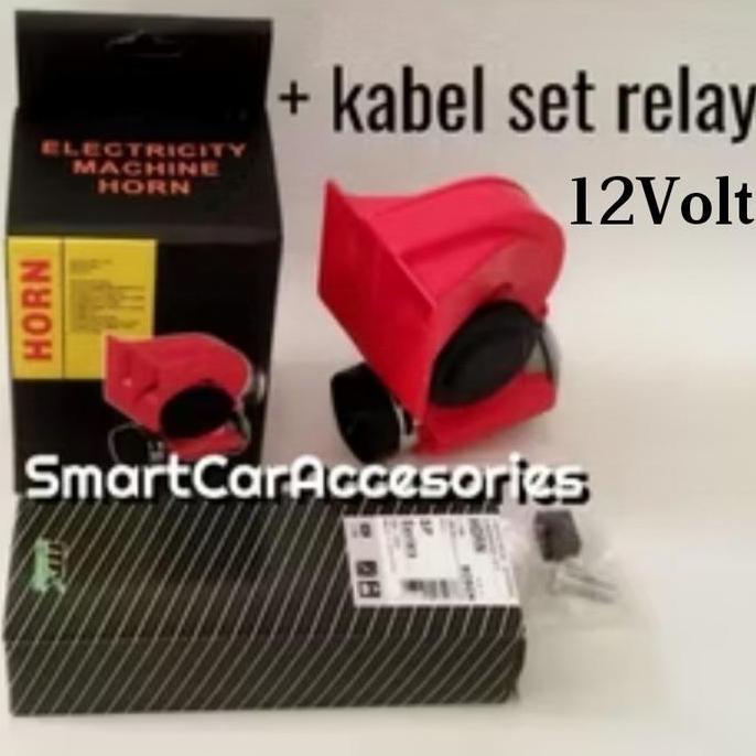 Klakson Horn Kapal Keong Model Stebel Nautilus 12V + Kabel Set