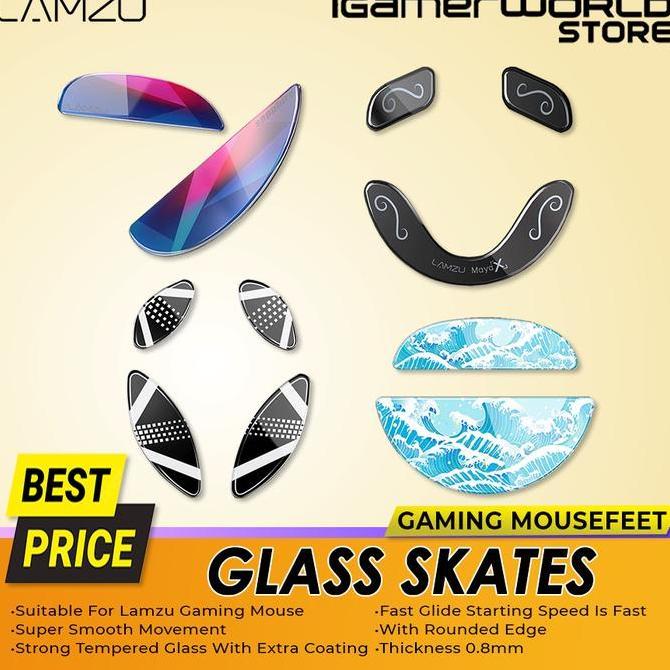 Lamzu Glass Skates Mousefeet Tempered for Lamzu Gaming Mouse