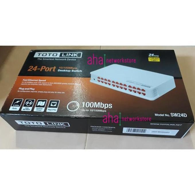 TERBARU - TOTOLINK SW24D SWITCH 24PORT 10/100 DESKTOP TOTO LINK SW24D