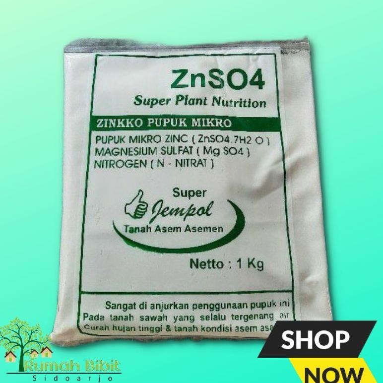 Bisa Cod Pupuk Znso4 Zink Sulfat Untuk Padi 1Kg Original ><