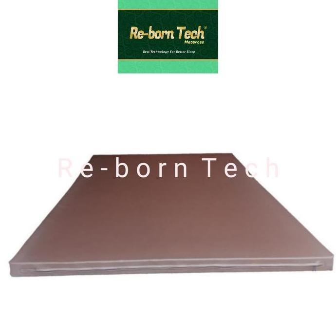 Re-born Tech Kasur Lipat Rebonded 160x185x7cm Kasur Lantai Orthopedic Cover Kulit Anti Air (TERBAIK)