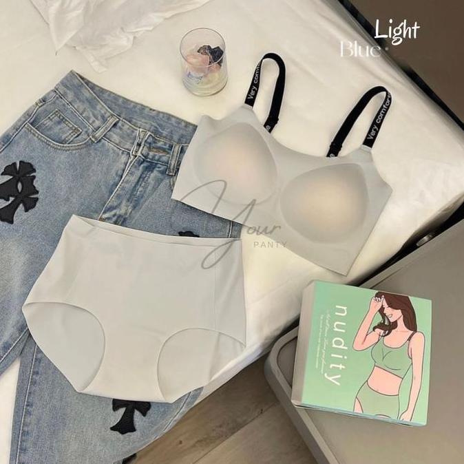 TERBARU - Letty Bra Set BH dan Panties Seamless Sport Bra Setelan Busa Wanita