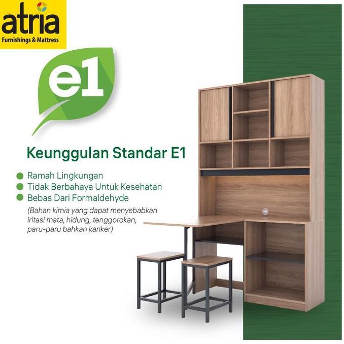 Atria Marista Meja Komputer Minimalis Walnut (TERBAIK) (TERBARU) (TERMURAH)