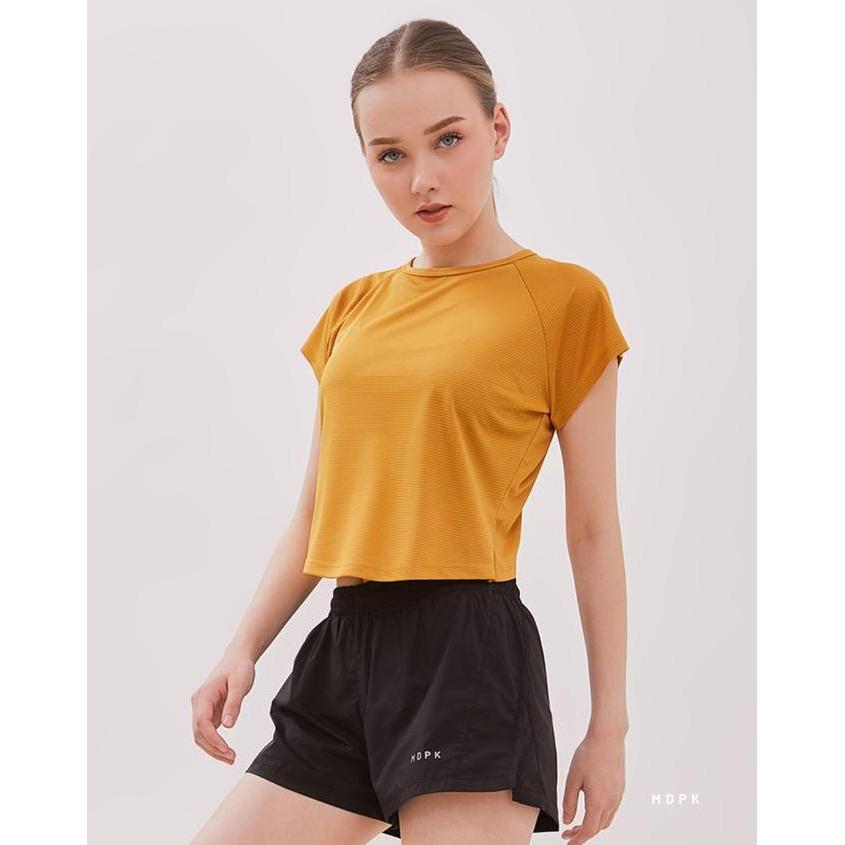NEW - MDPK - Halo Back Top Pakaian Olahraga Wanita Outer Olahraga Crop T-Shirt DryForce Technology A