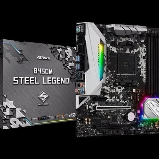 TERBARU - Motherboard Asrock B450M Steel Legend