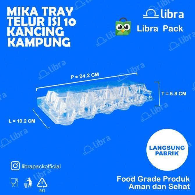 Mika Tray Telur Ayam Kampung Isi 10 / Tray telur / Kemasan telur 50pcs (TERBAIK) (TERBARU) (TERMURAH