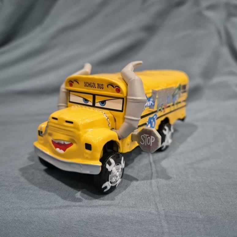 Lss Miss Fritter Yellow School Bus Mcqueen Metal Diecast Cars Mobil