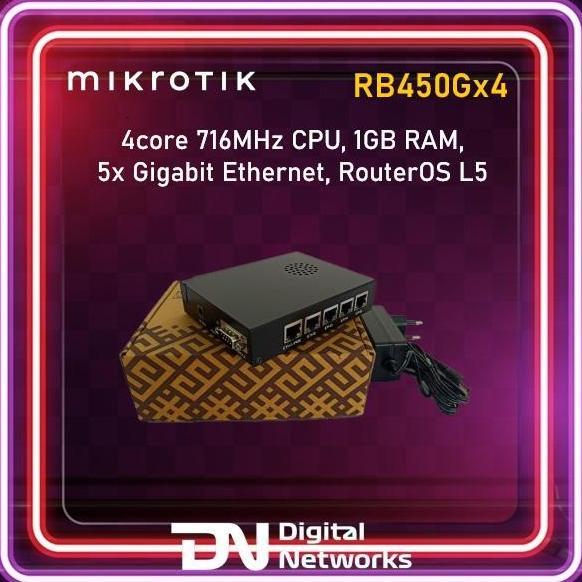 NEW RB450Gx4 Mikrotik RB450Gx4 4core 716MHz CPU 1GB RAM 5xGigabit Ethernet RouterOS L5 Mikrotik RB45