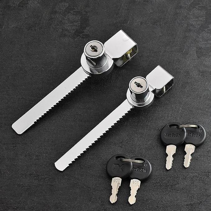 DHEALOKA Kunci Kaca Etalase Geser Glass Lock Solid Kunci Pintu Kaca