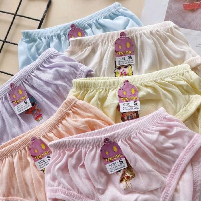 1 Lusin CD Anak Perempuan Celana Dalam Balita Cewek Umur 2-10 Tahun