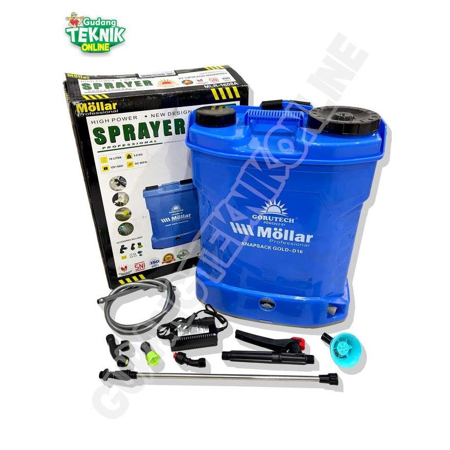 KEZHINES Sprayer Hama 16L MANUAL ELEKTRIK MOLLAR MLR-1608A MLR-SGLD16GT / Alat Semprot Semprotan Oba