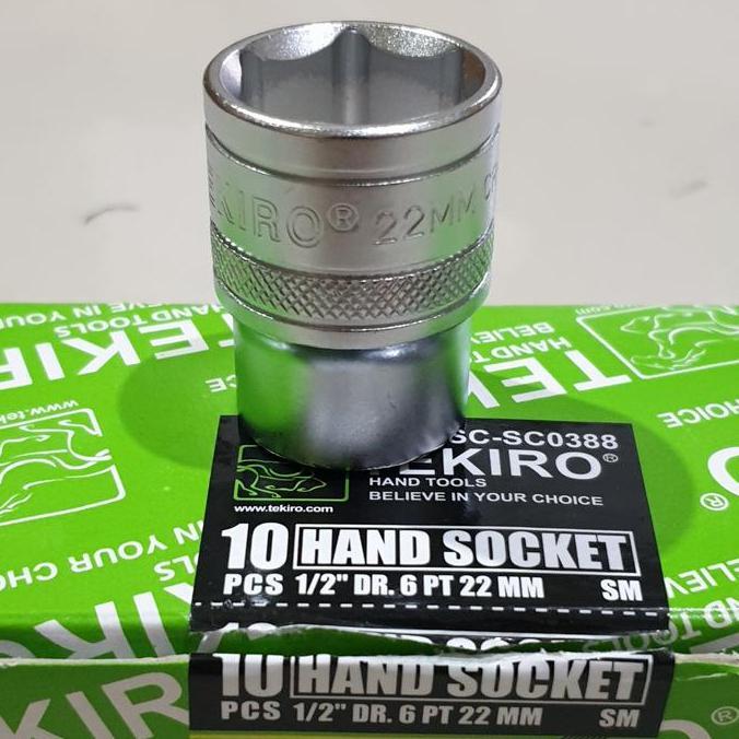 STYLENO MATA KUNCI SOK 22MM TEKIRO SOCKET SET 22 MM SATUAN 1/2 INCHI