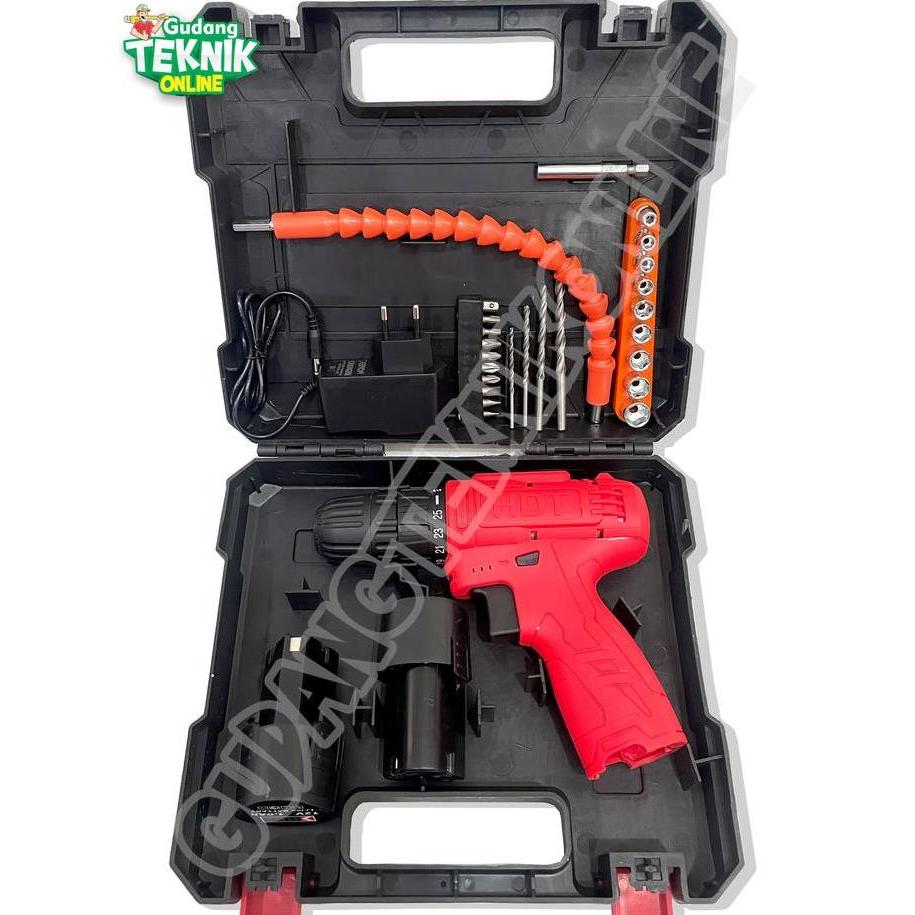 PAPANDAYAN Mesin Bor CORDLESS 10mm HDT CDD405 12V / Mesin Bor Tangan BATTERY BATERAI 10 mm Bor Kayu 