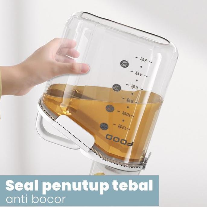 Promo Rg Tempat Penyimpanan Toples Cereal Include Dus Tebal Transparan Storage Jar 2 Liter Minyak Go