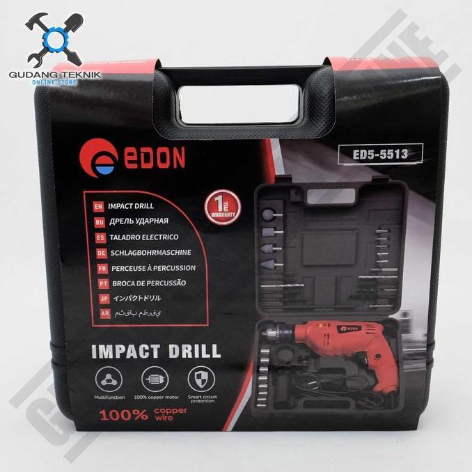 PANGRANGO Mesin Bor 13mm Edon ED5-5513 - Impact Drill Edon mesin Bor Beton 13mm