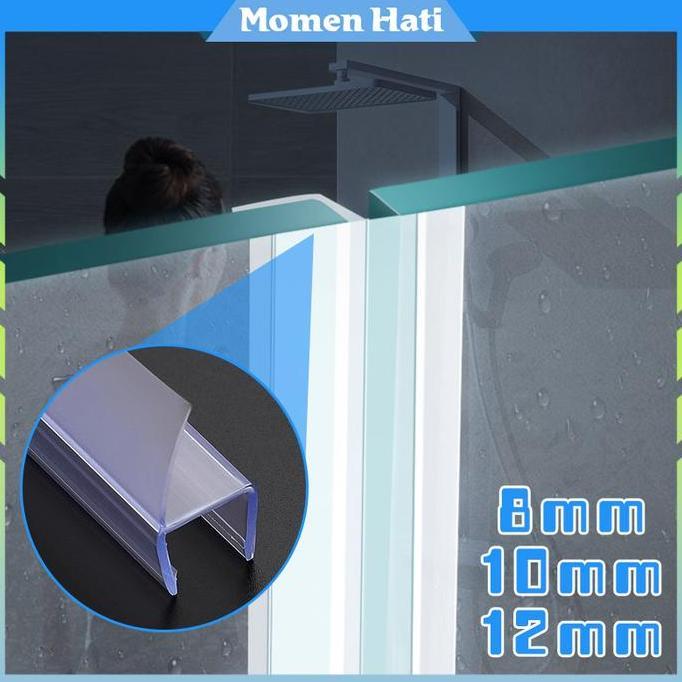 SIMATEKNO 1m Karet List Pintu H Model Seal Pintu Kaca Seal Strip Kaca Clip Seal Pintu Kaca