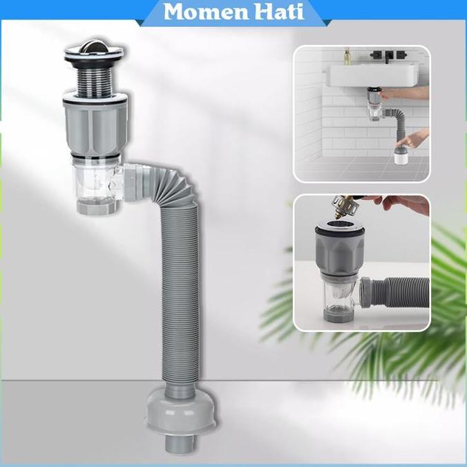 SIMATEKNO 1Set Universal Selang Sink Cuci Piring Slang Pembuangan Cuci Piring Selang Bak Cuci Piring