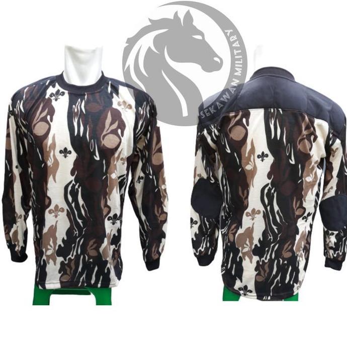 Baju Kaos Panjang Loreng Pramuka