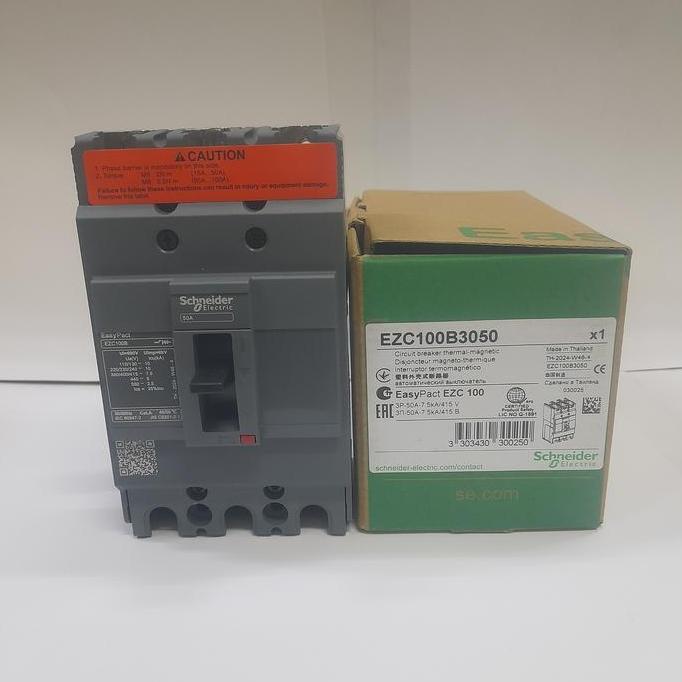 Schneider Mccb 50 Ampere Ezc100B3050 3 Phase Termurah