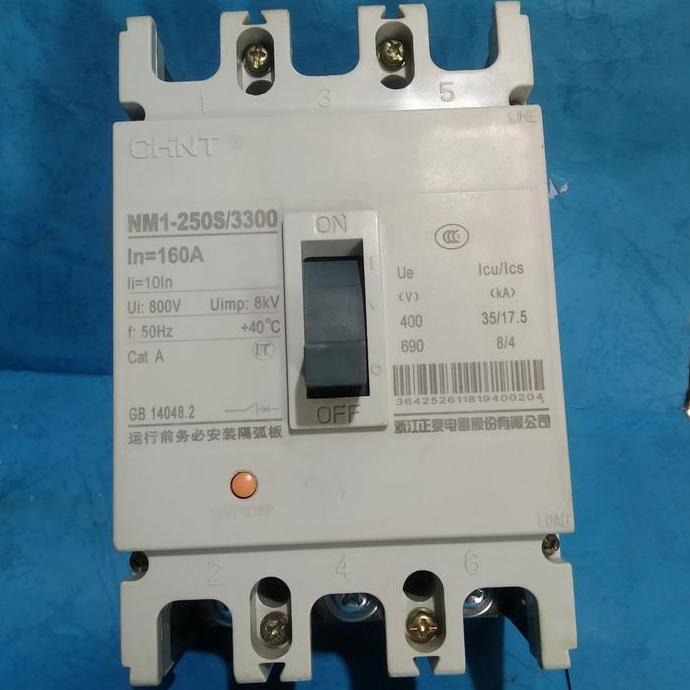Mccb Breaker Chint 160A 3Phase Ready