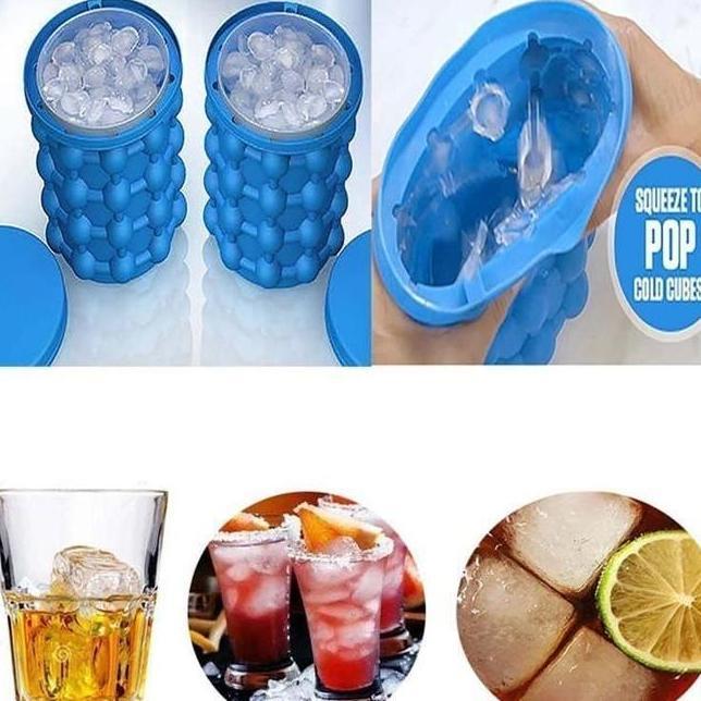 Cetakan Es Batu Silikon Cetakan Es Batu Bulat Kristal Pencetak Tempat Cetakan Es Batu Kristal