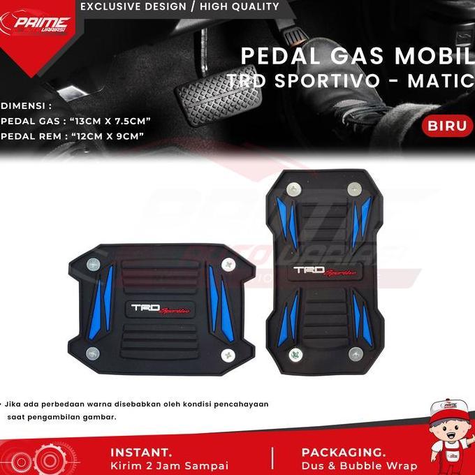 Pedal Mobil Matic Pedal Gas Matic Cover Pedal Evo Isk595 - Biru Premium