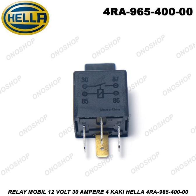 Otove- Relay Hella 12 Volt 30 Ampere 4 Kaki