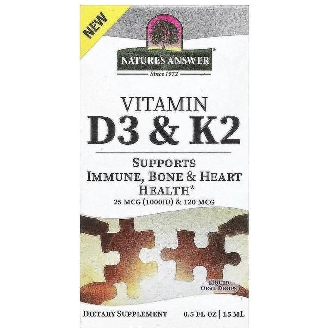 Natures Answer Vitamin D3 K2 Nature's Answer Vitamin D3 & K2