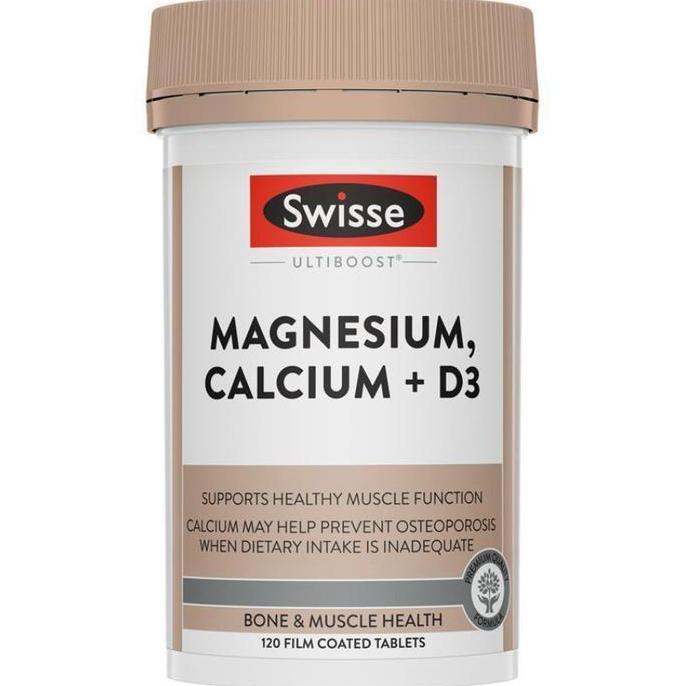 Swisse Ultiboost Magnesium Calcium + D3 120 - Suplemen Kesehatan Tulang & Otot - Swisse Magnesium, K